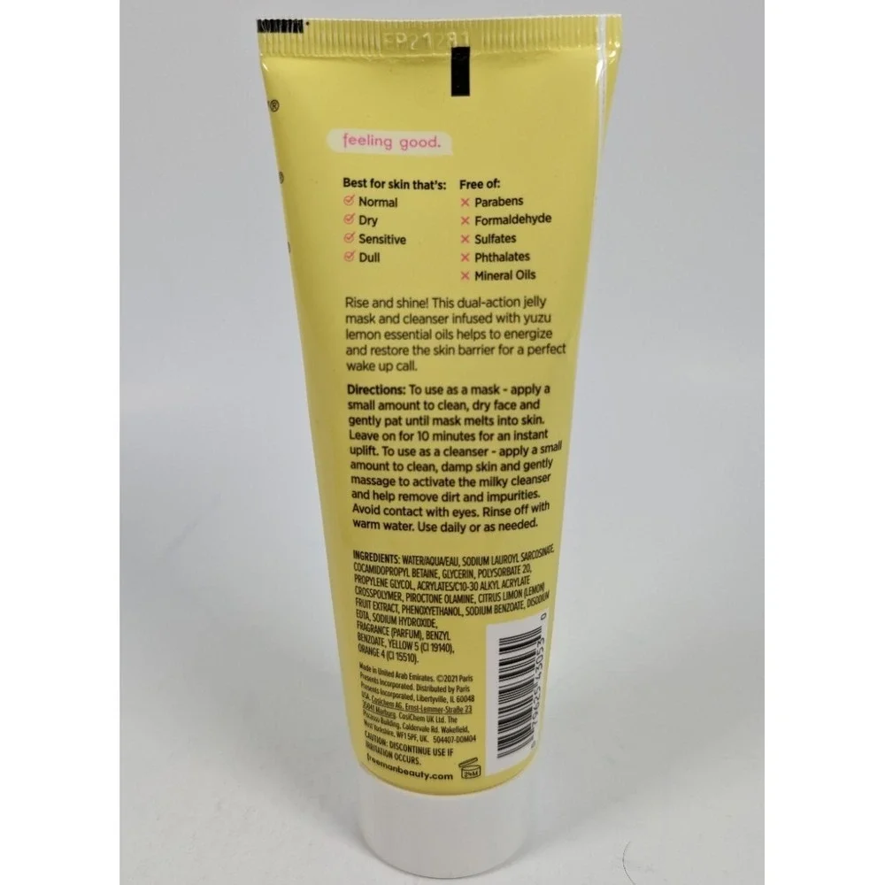 Freeman Energize Jelly Mask & Cleanser 3 Pack 3 fl oz For Exhausted Skin & Mood